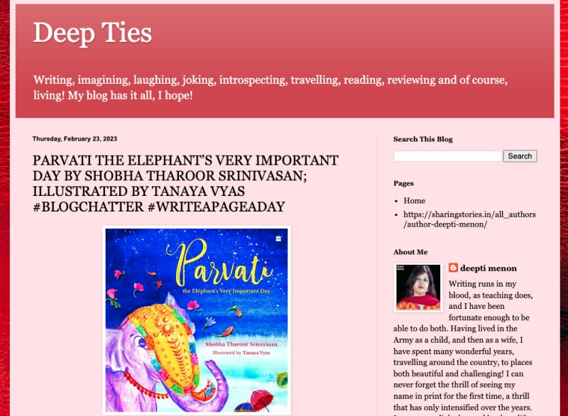 SUNDAYS WITH SEEMA: SHOBHA THAROOR SRINIVASAN