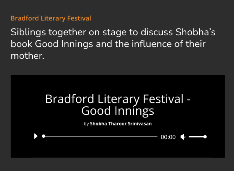 Bradford Literary Festival - Good Innings